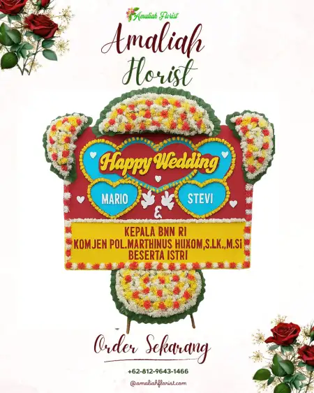 Papan Bunga Pernikahan Jalan Arifin Ahmad